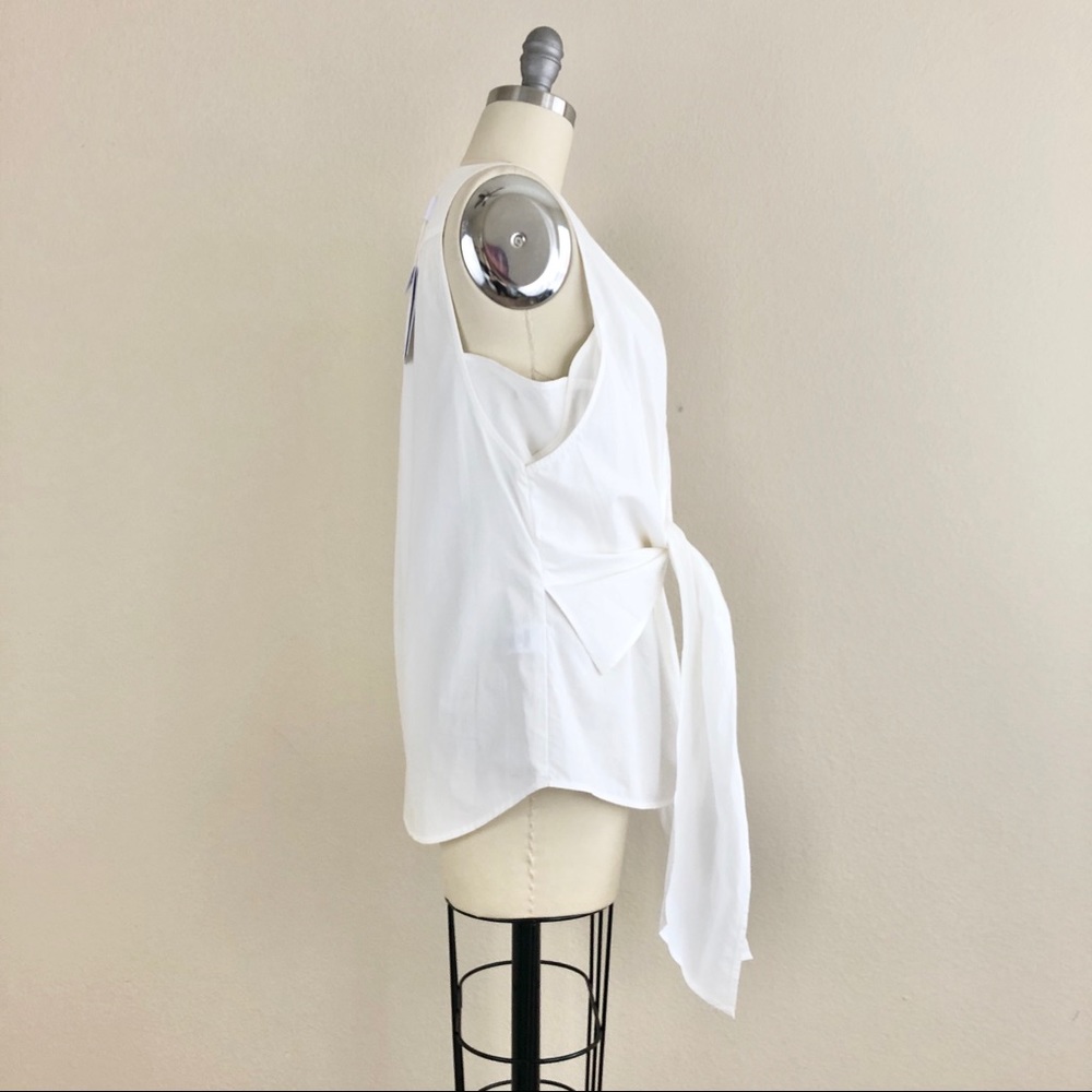 Derek Lam 10 Crosby Tie Waist Button Front Blouse - Picture 2 of 6